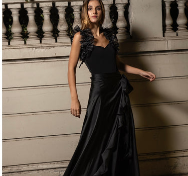 PRE-ORDER Falda Cici seda negra