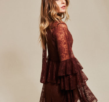 Vestido Rêves d'Or chocolate