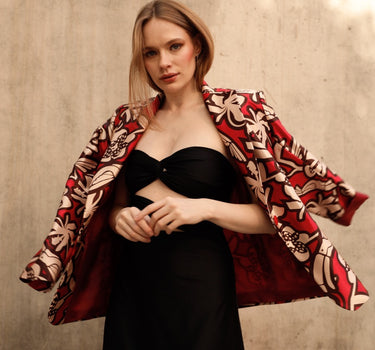 Beige Animal Blazer