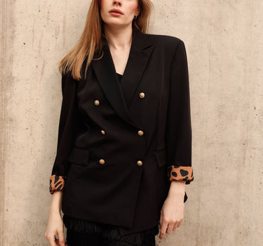 Beige Animal Blazer