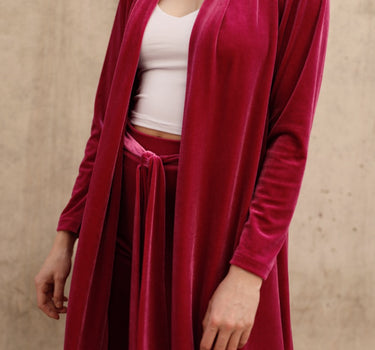 Kimono terciopelo fucsia