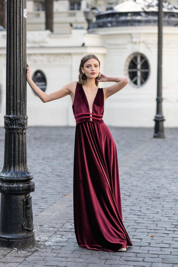 Vestido Agatha Burdeo