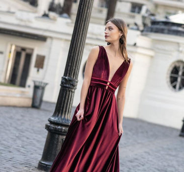 Vestido Agatha Burdeo (PRE-ORDER)