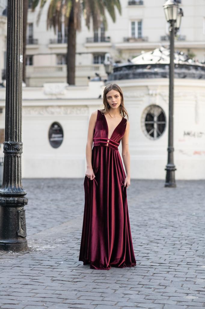 Vestido Agatha Burdeo