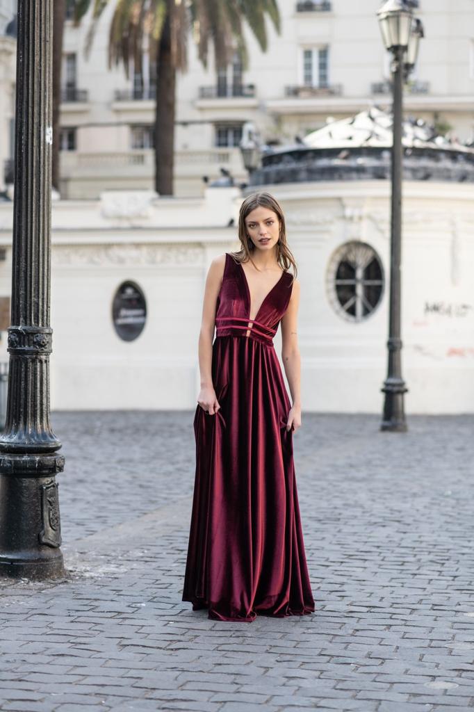 Agatha Burgundy dress