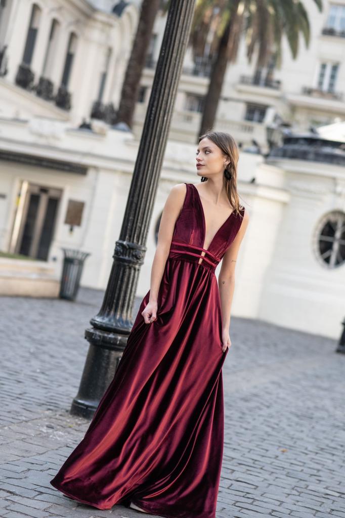 Vestido Agatha Burdeo