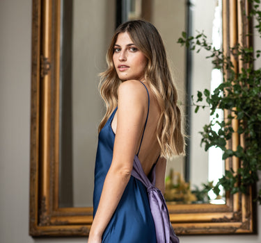 Vestido Colomba Azul y Lila