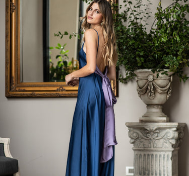 Vestido Colomba Azul y Lila