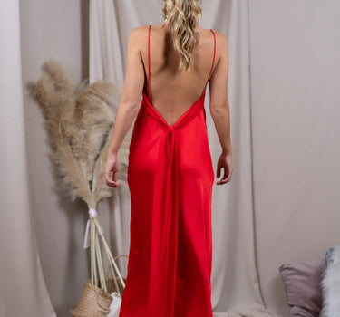 Vestido Colomba Rojo Anaranjado