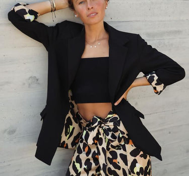PRE-ORDER Blazer Animal Beige