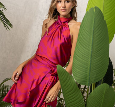 PRE-ORDER Blusa Halter Rojo/fucsia