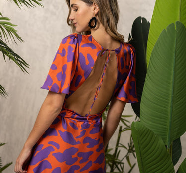 VESTIDO MILA NARANJO MORADO