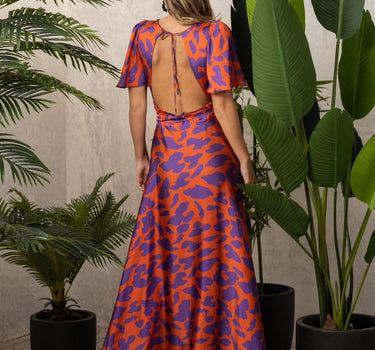 VESTIDO MILA NARANJO MORADO