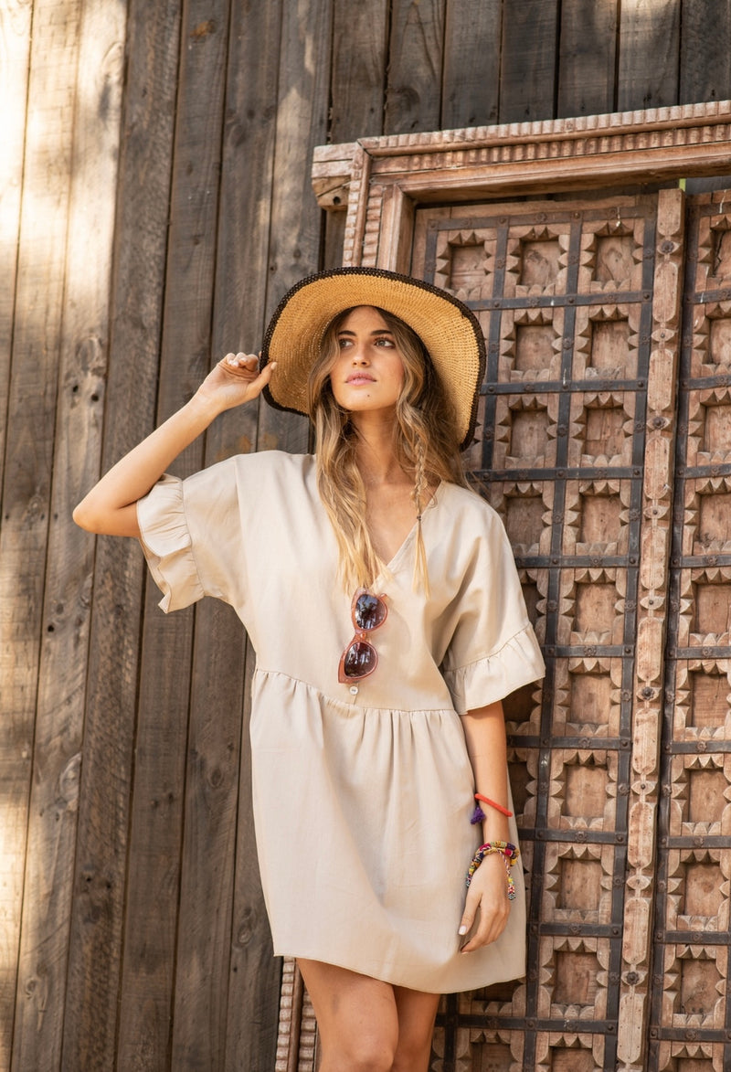 VESTIDO LINO CAYETANA ARENA
