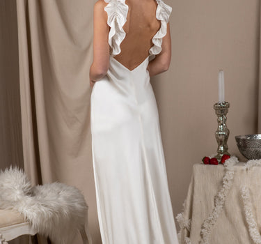 Vestido Novia Vuelos mantequilla