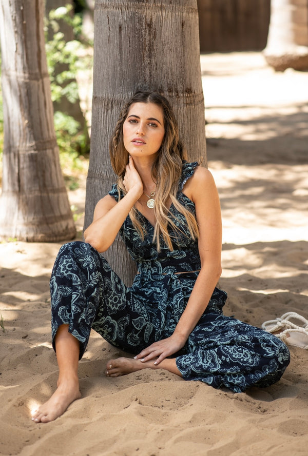 Anna Blue Linen Set