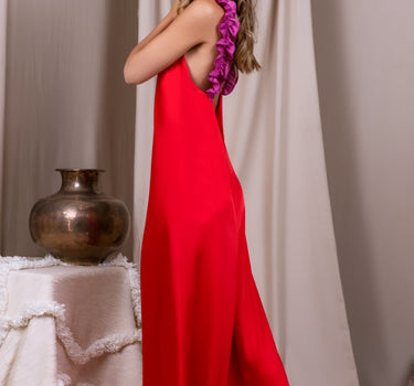 Vestido Vuelos Rojo y Magenta