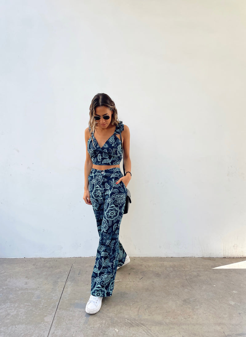 Conjunto Lino Anna Azul